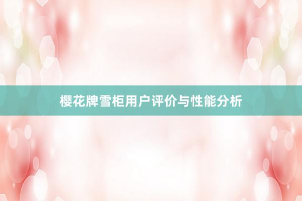 樱花牌雪柜用户评价与性能分析